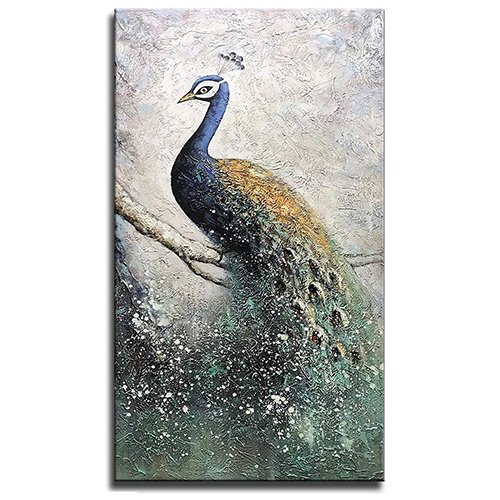 Canvas Art Cheap Blue Peacock Canvas Wall Pictures