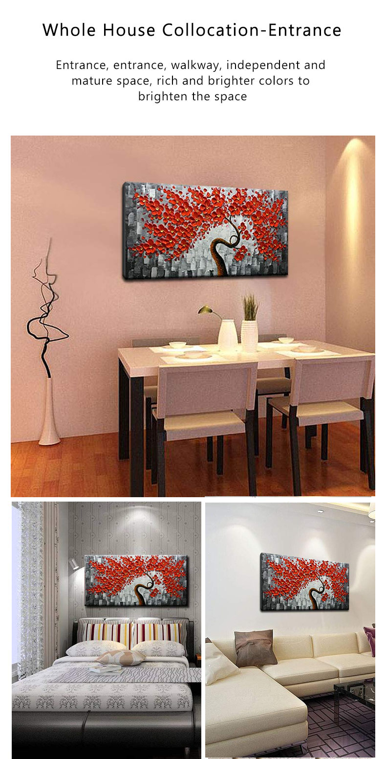 Canvas Decor Wall Art Red Canvas Pictures