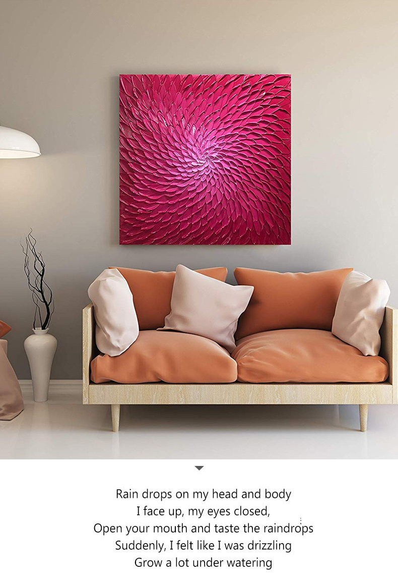 Oil Paintings Abstract Large Pink Wall Art Big Canvas Art