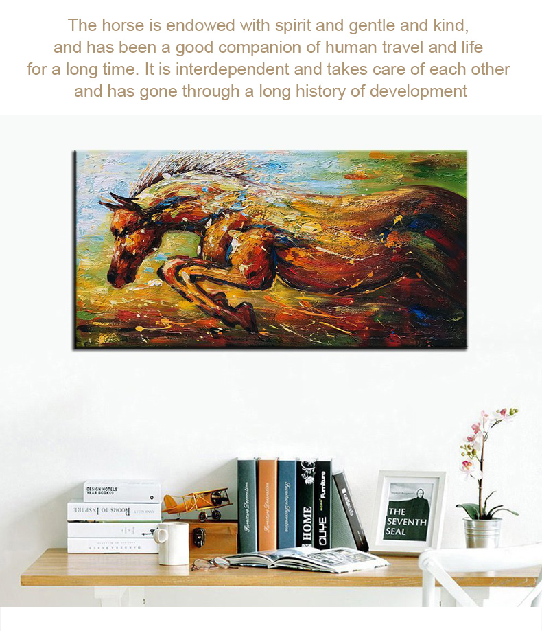 Wall Art Decor Paintings Cheap Running Horses Wall Art