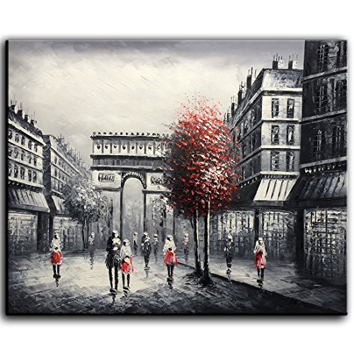 Canvas Wall Art Artwork Abstract Arc De Triomphe Tower Plaza