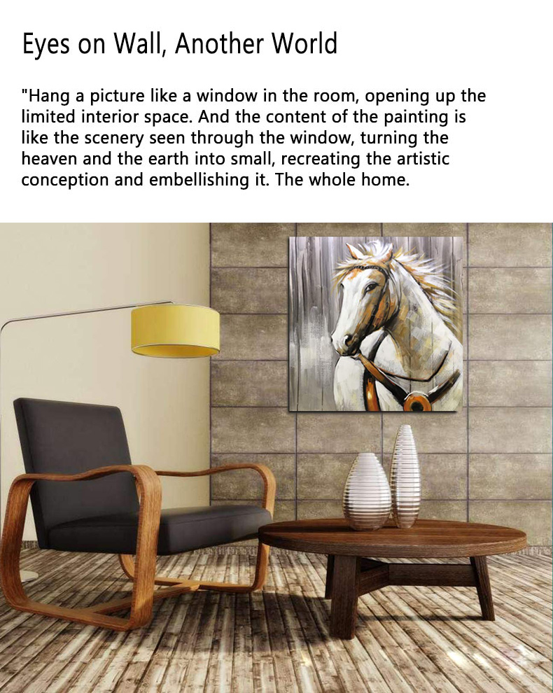 Painting Canvas Artwork Big Canvas Painting Horse Square Canvas