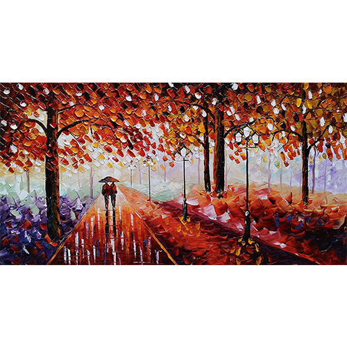 Hand Painted Oil Painting Contemporary Rain Paintings Images