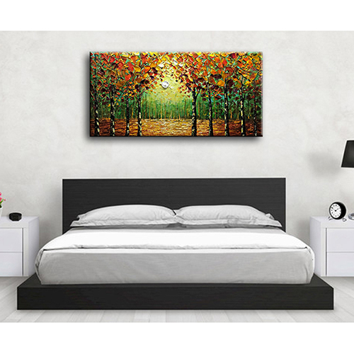 Wall Art Decor Painting Contemporary Birch Tree Art On Canvas