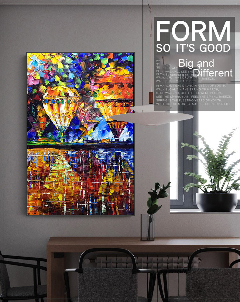 Artwork Wall Art Large Hot Air Balloon Canvas Art