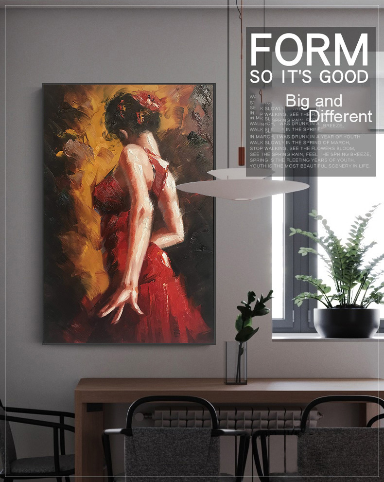 Oil Paintings On Canvas Large Dance Wall Art Canvas