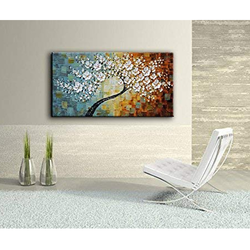 Hand Painted Artwork Original Large Floral Canvas