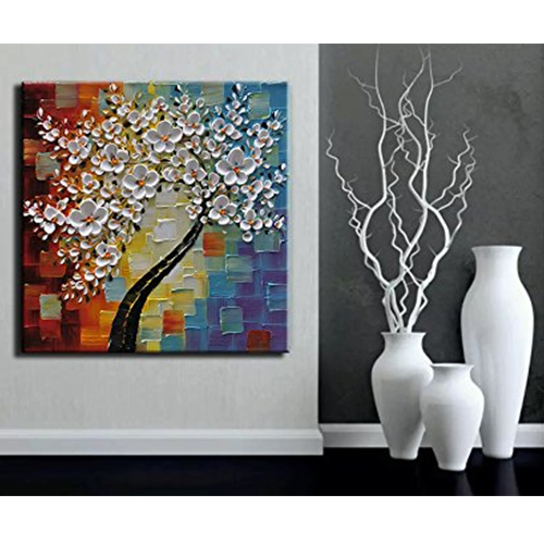 Canvas Wall Art Cherry Blossom Oil Painting Canvas