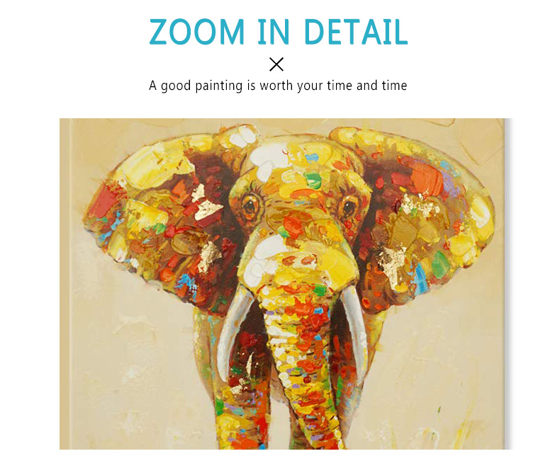 Wall Art Decor Painting Extra Large Elephant Wall Painting