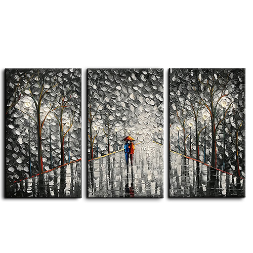 Acrylic Wall Painting Contemporary Three Panel Canvas Pictures