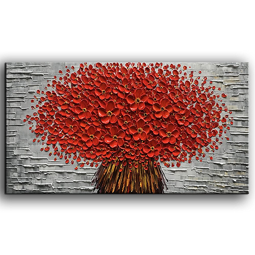 Canvas Wall Art Decor Extra Large Red Grey Wall Art