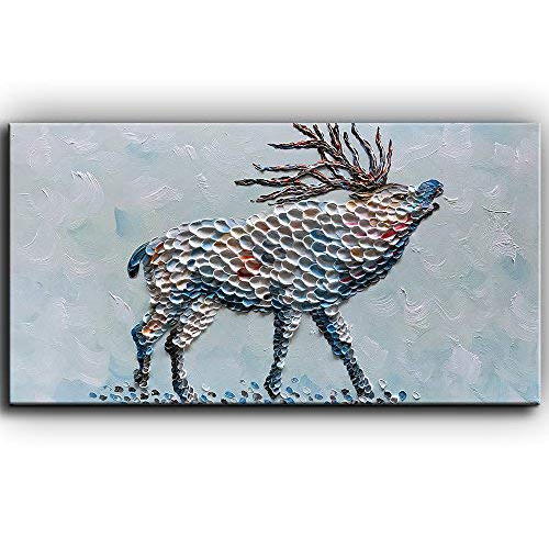 Oil Painting On Wall Cheap Elk Canvas Wall Art Giant Elk Canvas