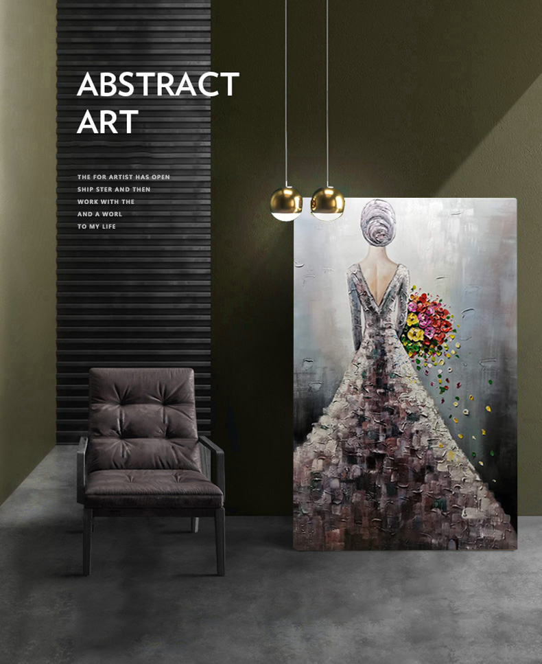 Oil Painting Canvas Original Woman Painting Images Vertical Abstract Paintings