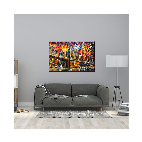 Canvas Room Decor Hand Painted Bridge Art