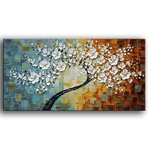 Hand Painted Artwork Original Large Floral Canvas