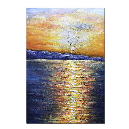 Painting Canvas Artwork Hand Painted Sunrise Canvas Wall Art