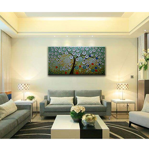 Wall Paintings Canvas White Canvas Tree Pictures
