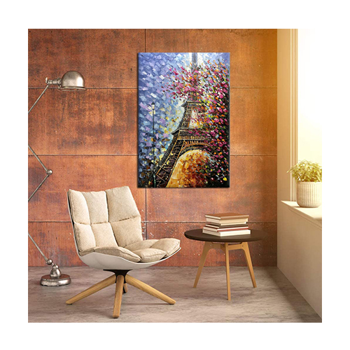 Hand Painted Painting Contemporary Wall Art Eiffel Tower