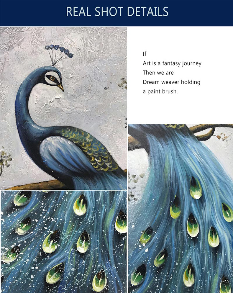 Wall Art Canvas Paintings Large Peacock Pictures On Canvas