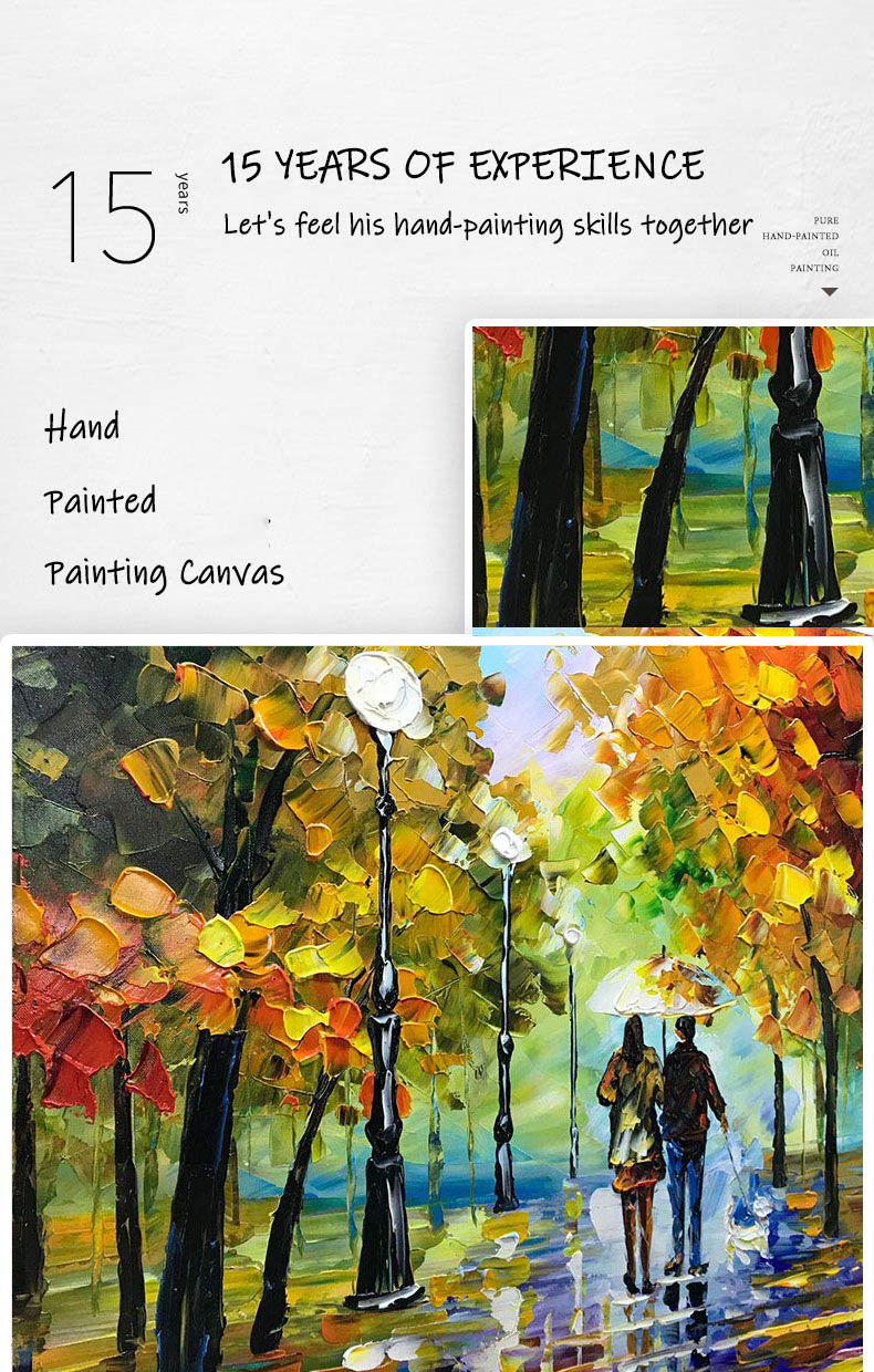 Oil Paintings On Canvas Wall Art Hand Painted Abstract Couple Painting