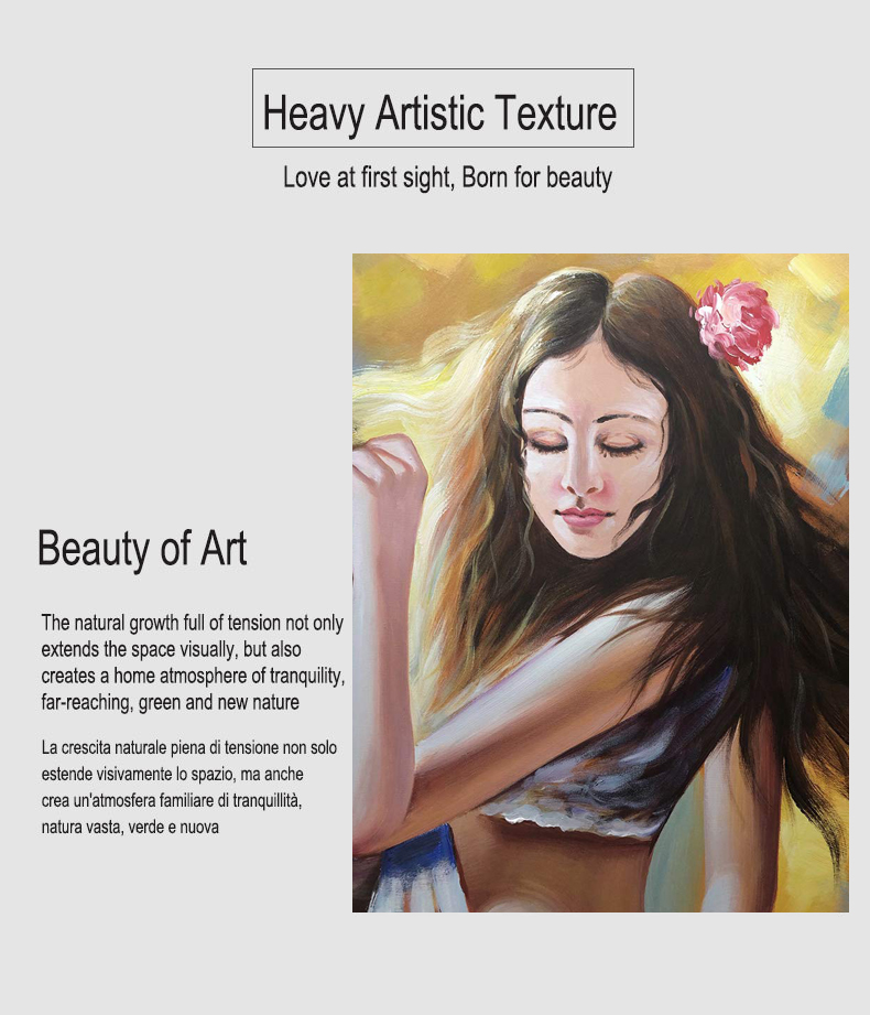 Wall Art Artwork Abstract Beautiful Girl Painting Images