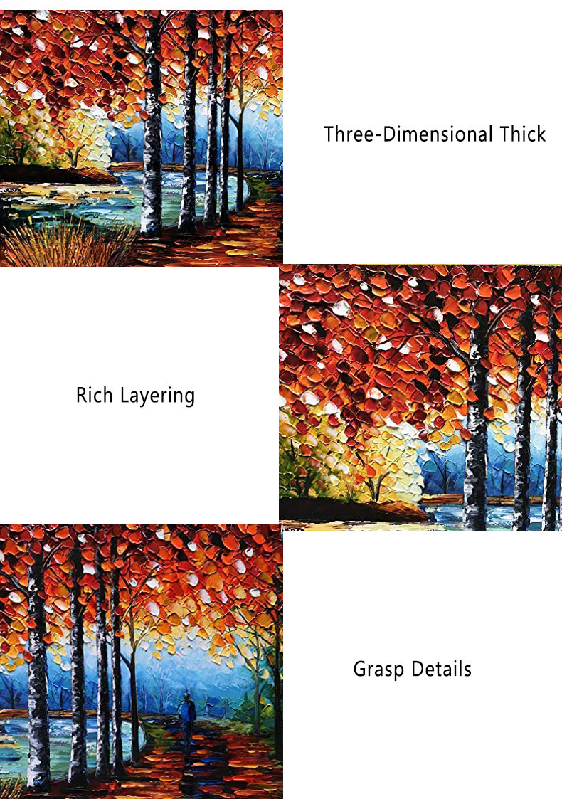 Painting Canvas Artwork Large Contemporary Lake Scene Wall Art
