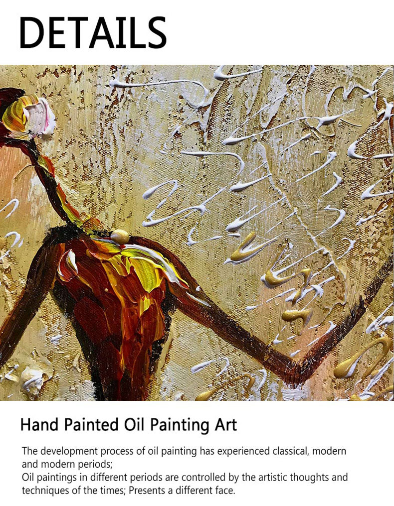 Hand Painted Oil Painting Modern Ballerina Abstract Art