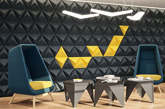 3d origmis ideas for minimalist office wall