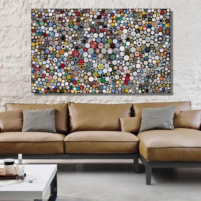 buttons to decor wall