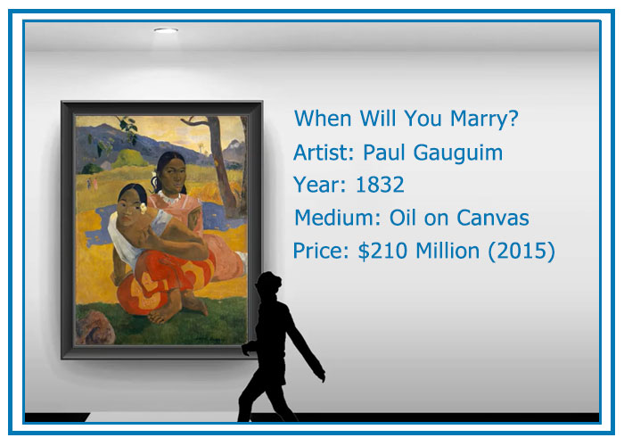 top 5 most expensive paintings in the world Nafea Faa Ipoipo by Paul Gauguin - Value $300 Million