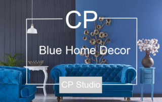 blue home decor with blue large sofa blue artwork