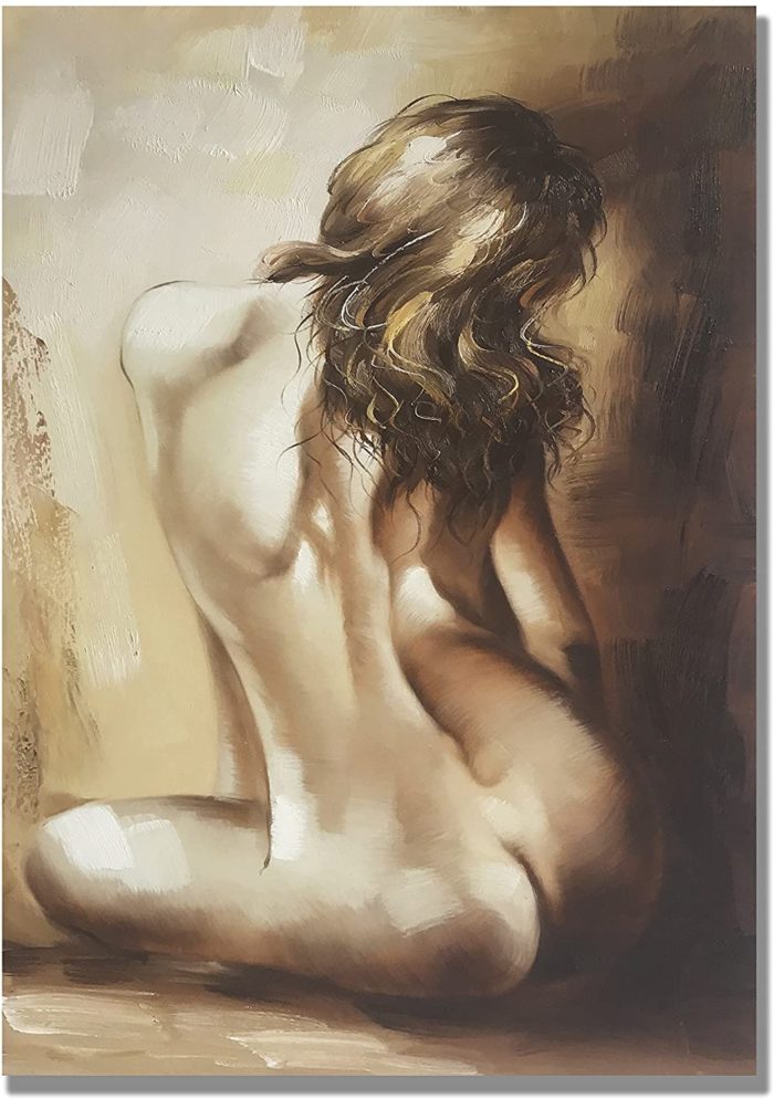 Canvas Wall Art Sexy Nude Girl Naked Lady Back Decor Living Room - Image 2