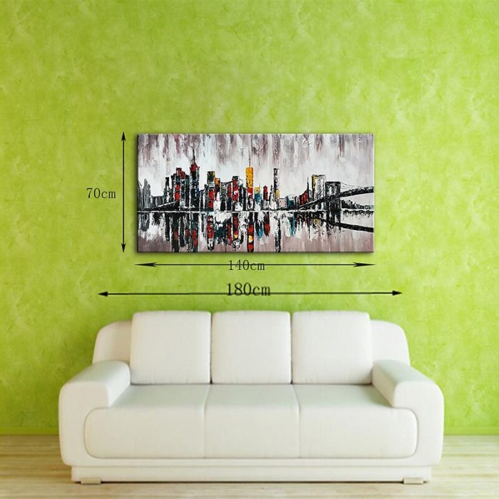 3672 Grey White New York Paintings 3D Modern Cityscape Wall Art