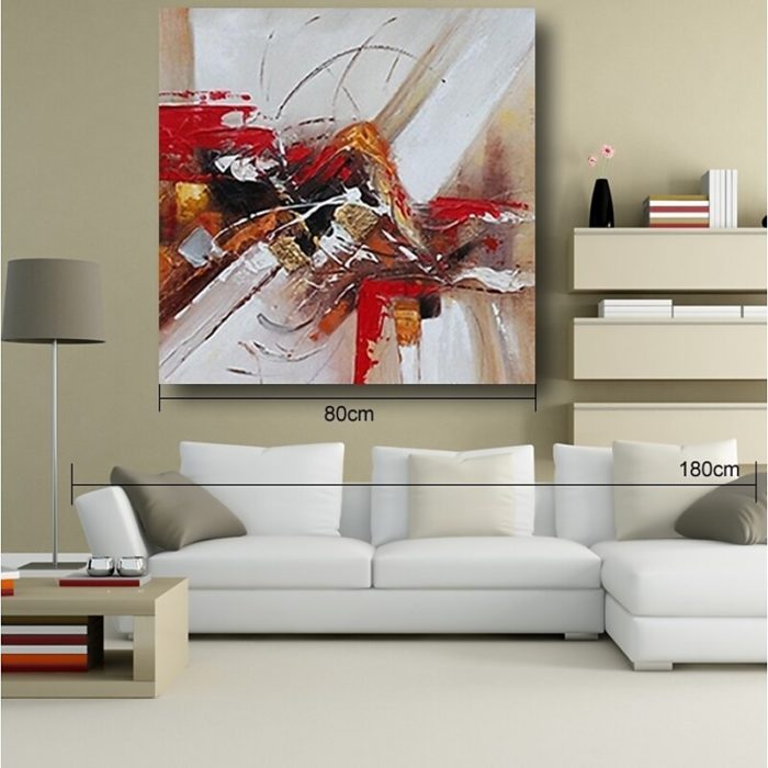 48*48 Inch Abstract Paintings Modern Acrylic Texture Wall Art - Image 5