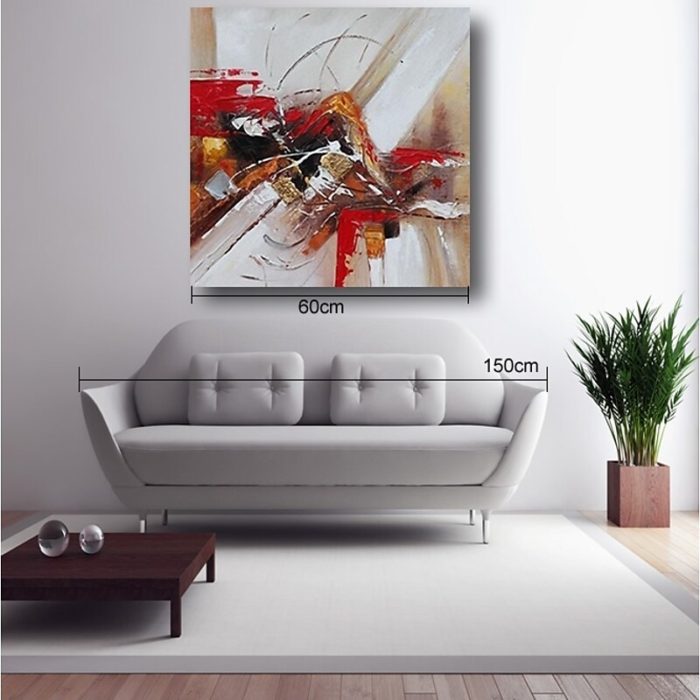 48*48 Inch Abstract Paintings Modern Acrylic Texture Wall Art - Image 6