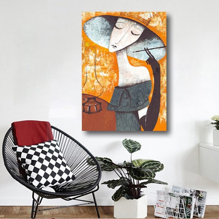 Abstract Face Picasso Handmade Oil Painting Modern Nordic Wall Art - Image 6