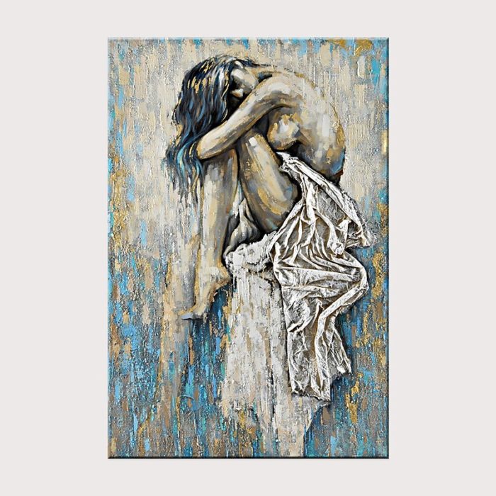 After Showers Nude Woman Oil Painting Decor Living Room Wall - Image 2