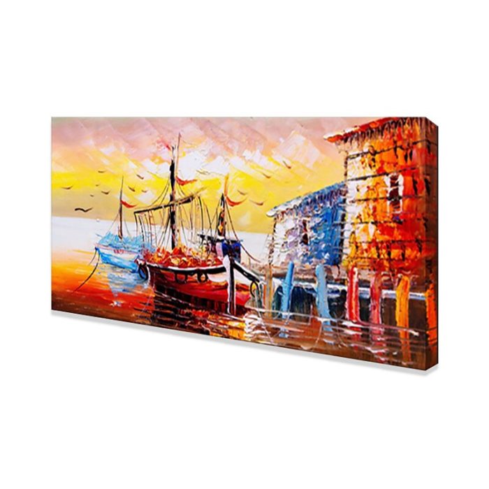 Ancient Times Voyages Large Art Oil Painting Decor Living Room - Image 4