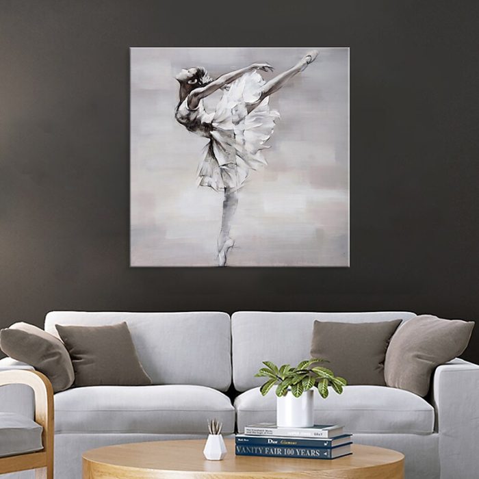 Ballerina Dancing Oil Painting Living Room Bedroom Decorations