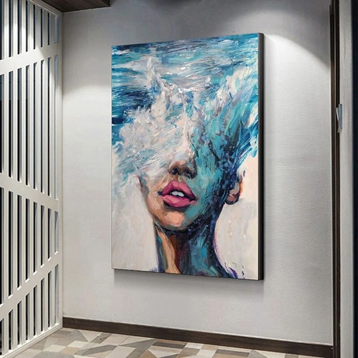 Lindsay Rapp Art Wall Art Modern Portrait Painting Home Decoration - Image 6