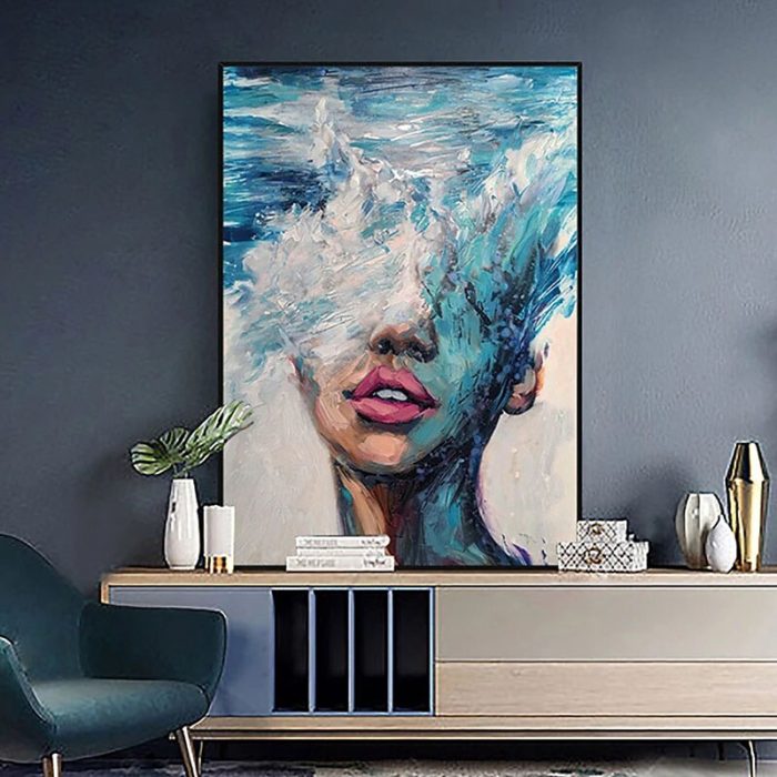 Lindsay Rapp Art Wall Art Modern Portrait Painting Home Decoration - Image 7