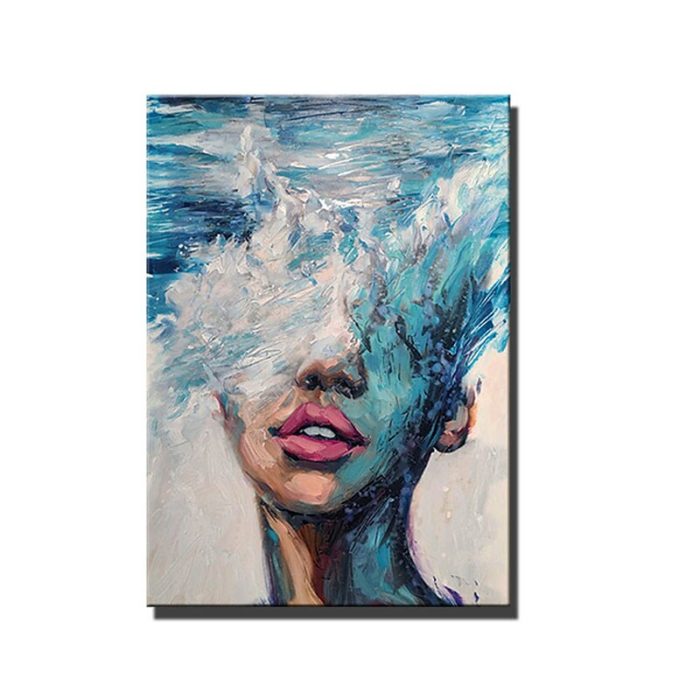 Lindsay Rapp Art Wall Art Modern Portrait Painting Home Decoration - Image 2