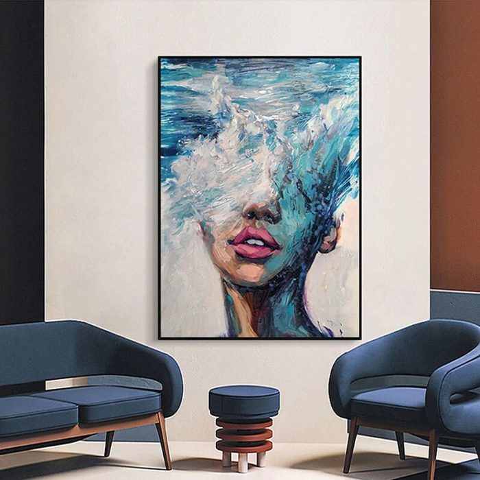 Lindsay Rapp Art Wall Art Modern Portrait Painting Home Decoration - Image 5