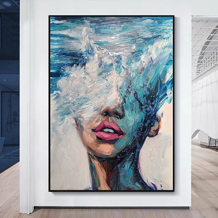 Lindsay Rapp Art Wall Art Modern Portrait Painting Home Decoration - Image 4