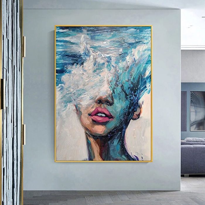 Lindsay Rapp Art Wall Art Modern Portrait Painting Home Decoration - Image 3