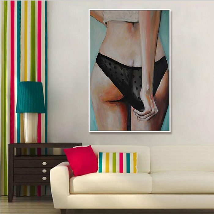 Modern Figure Wall Art People Nude Painting Living Room Decor - Image 7