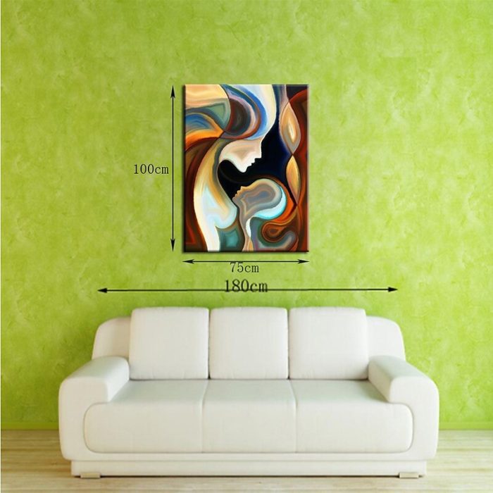 Mother and Child Abstract Painting Handmade Canvas Art Decoration