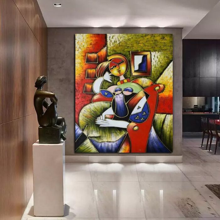 Oil Painting Replication Abstract Portrait Lady By Pablo Picasso