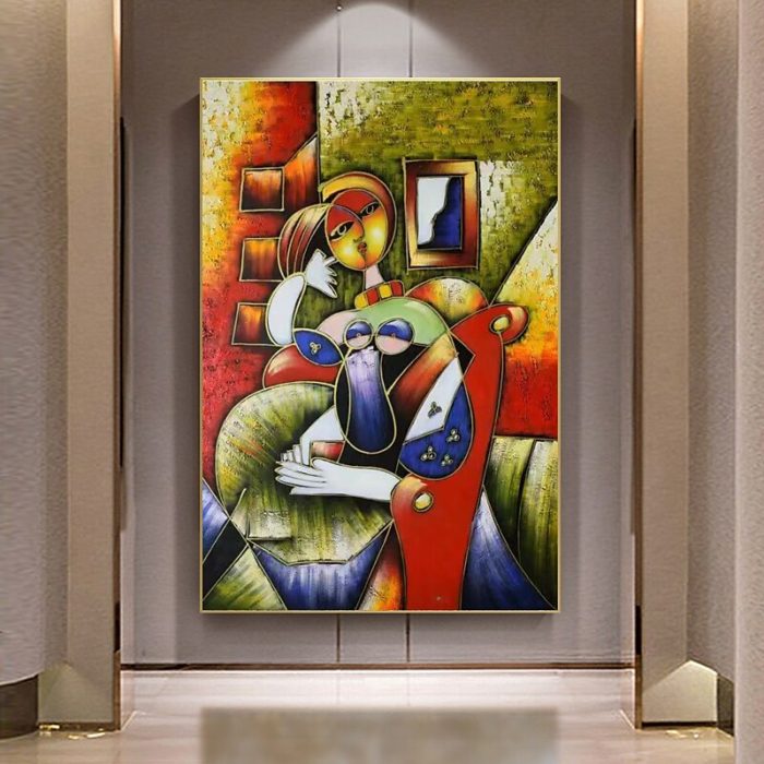 Oil Painting Replication Abstract Portrait Lady By Pablo Picasso - Image 3