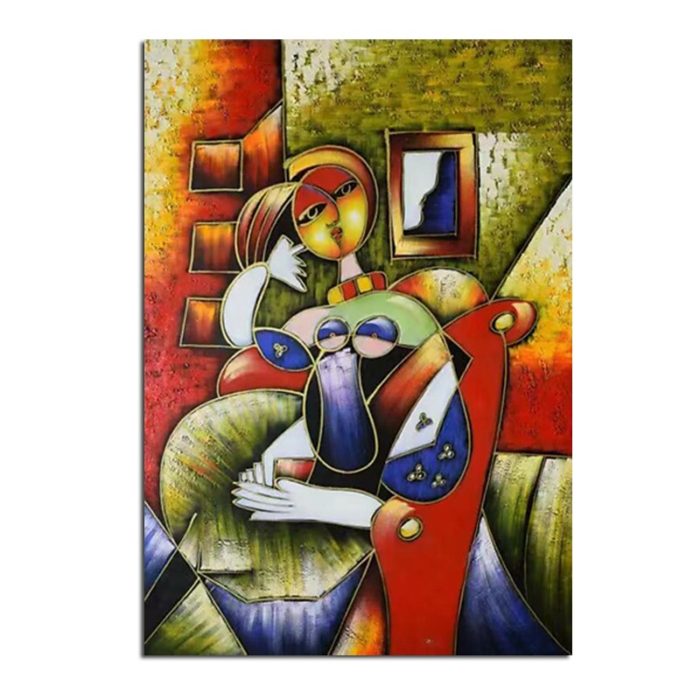 Oil Painting Replication Abstract Portrait Lady By Pablo Picasso - Image 2